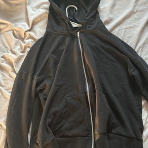 Black zip up hoodie